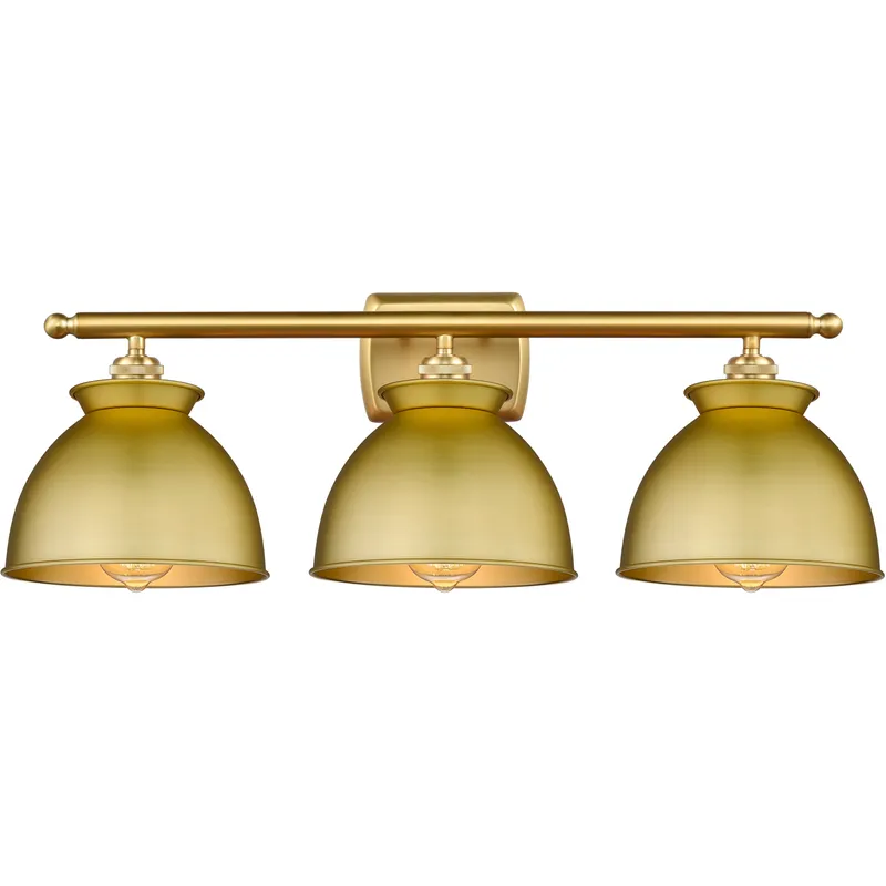Adirondack 3 Light 28 inch Satin Gold Bath Vanity Light Wall Light