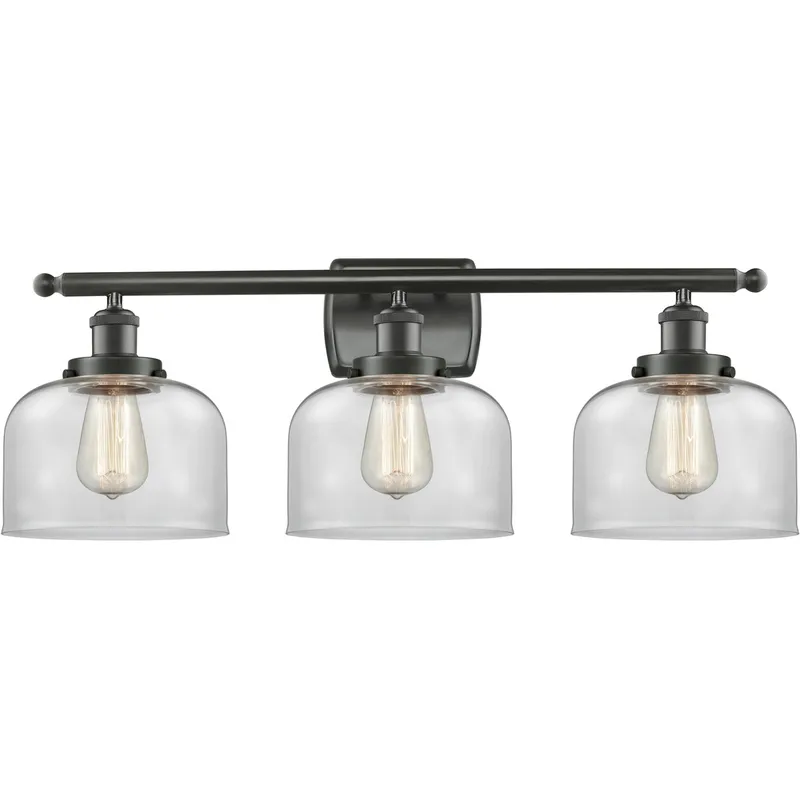 Ballston Large Bell LED 26 inch Oil Rubbed Bronze Bath Vanity Light Wall Light in Clear Glass, Ballston