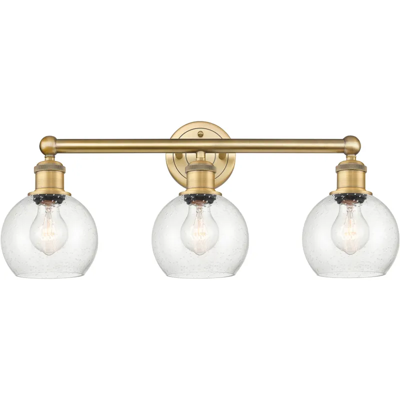 Athens 3 Light 24 inch Brushed Brass Bath Vanity Light Wall Light in Seedy
