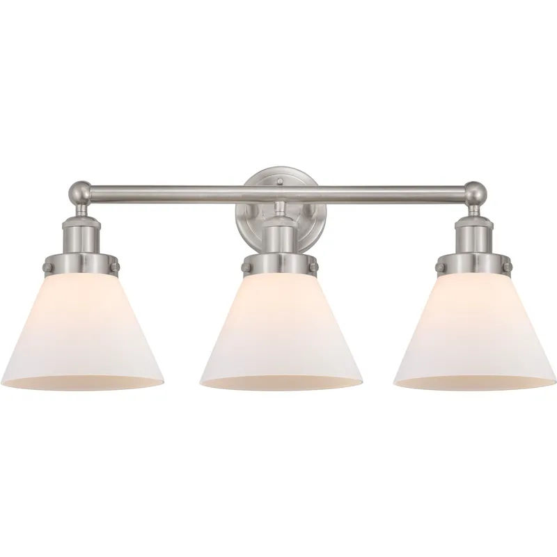 Cone 3 Light 25.75 inch Brushed Satin Nickel Bath Vanity Light Wall Light
