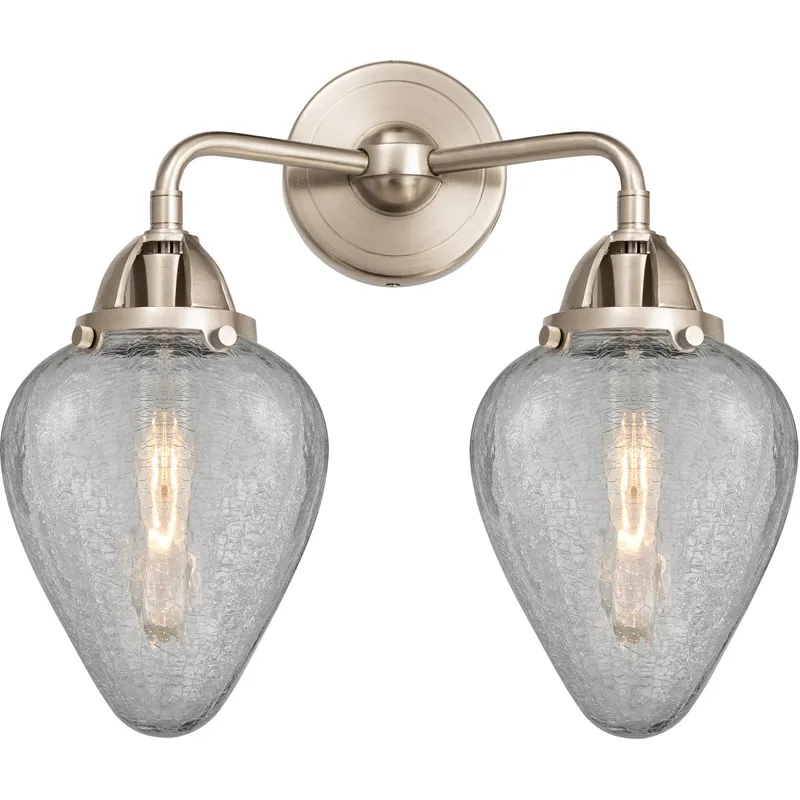 Nouveau 2 Geneseo LED 15 inch Brushed Satin Nickel Bath Vanity Light Wall Light
