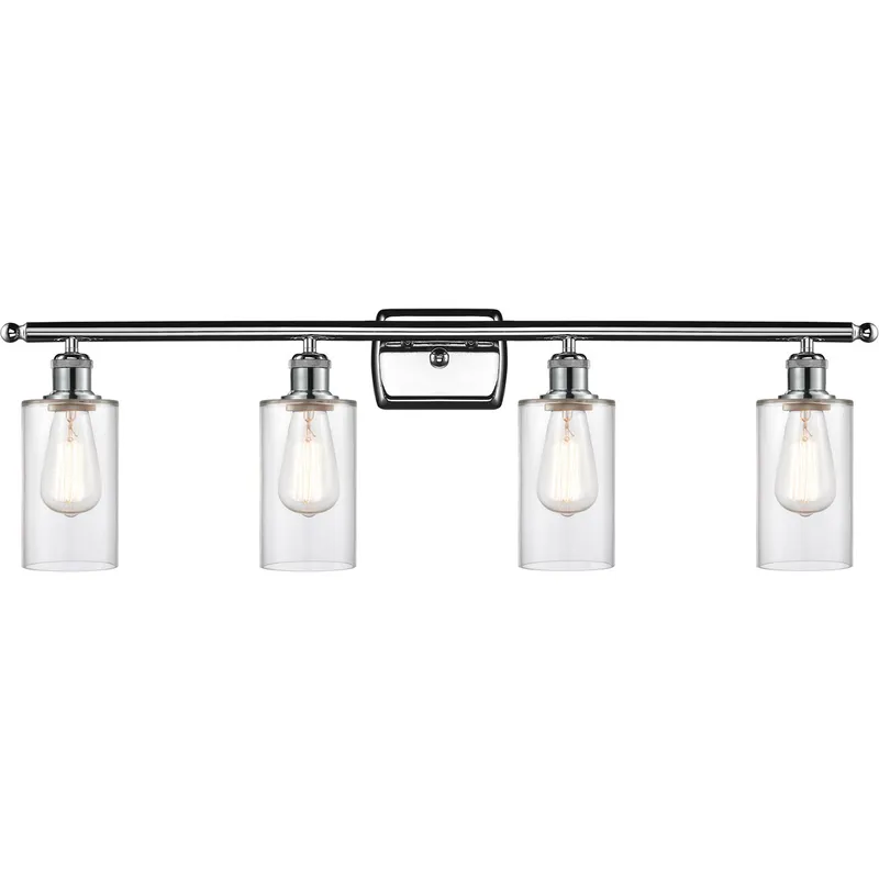 Ballston Clymer LED 36 inch Polished Chrome Bath Vanity Light Wall Light in Clear Glass, Ballston