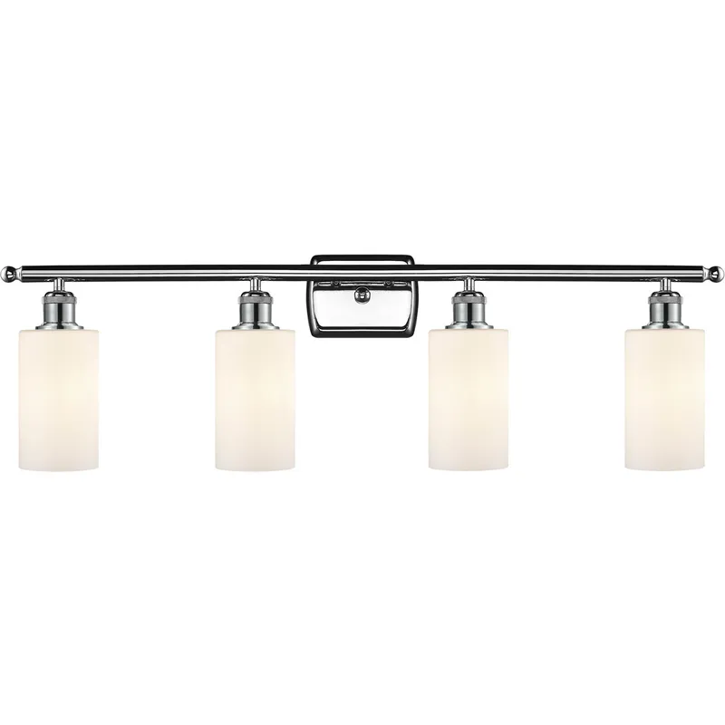 Ballston Clymer LED 36 inch Polished Chrome Bath Vanity Light Wall Light in Matte White Glass, Ballston