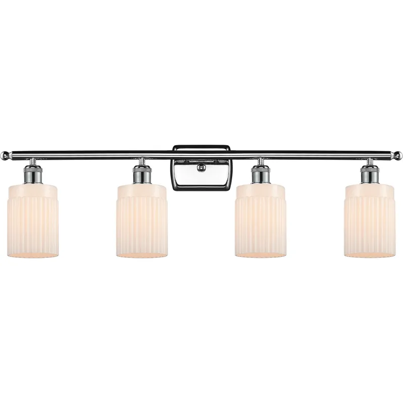 Ballston Hadley LED 36 inch Polished Chrome Bath Vanity Light Wall Light in Matte White Glass, Ballston