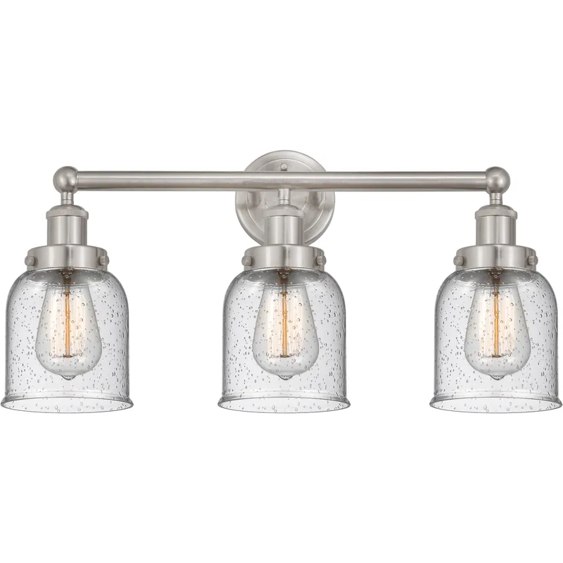 Bell 3 Light 24.5 inch Brushed Satin Nickel Bath Vanity Light Wall Light