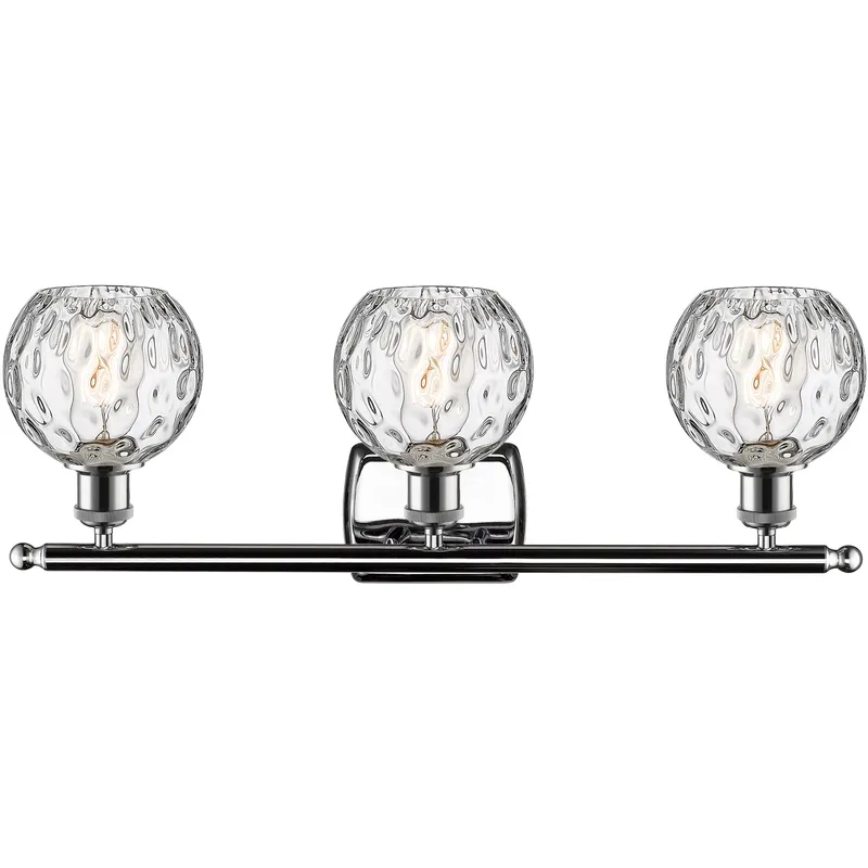 Ballston Athens Water Glass 3 Light 26 inch Polished Chrome Bath Vanity Light Wall Light