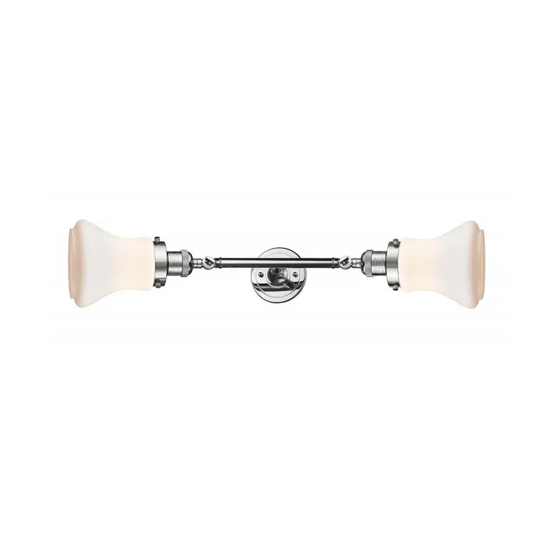 Franklin Restoration Bellmont LED 6 inch Polished Chrome Bath Vanity Light Wall Light in Matte White Glass, Franklin Restoration