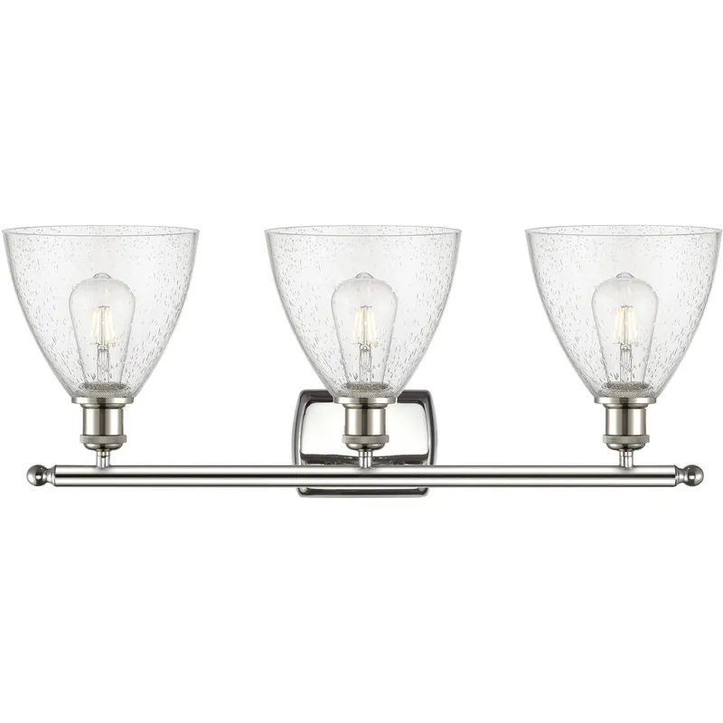 Ballston Ballston Dome LED 28 inch Polished Nickel Bath Vanity Light Wall Light in Seedy Glass