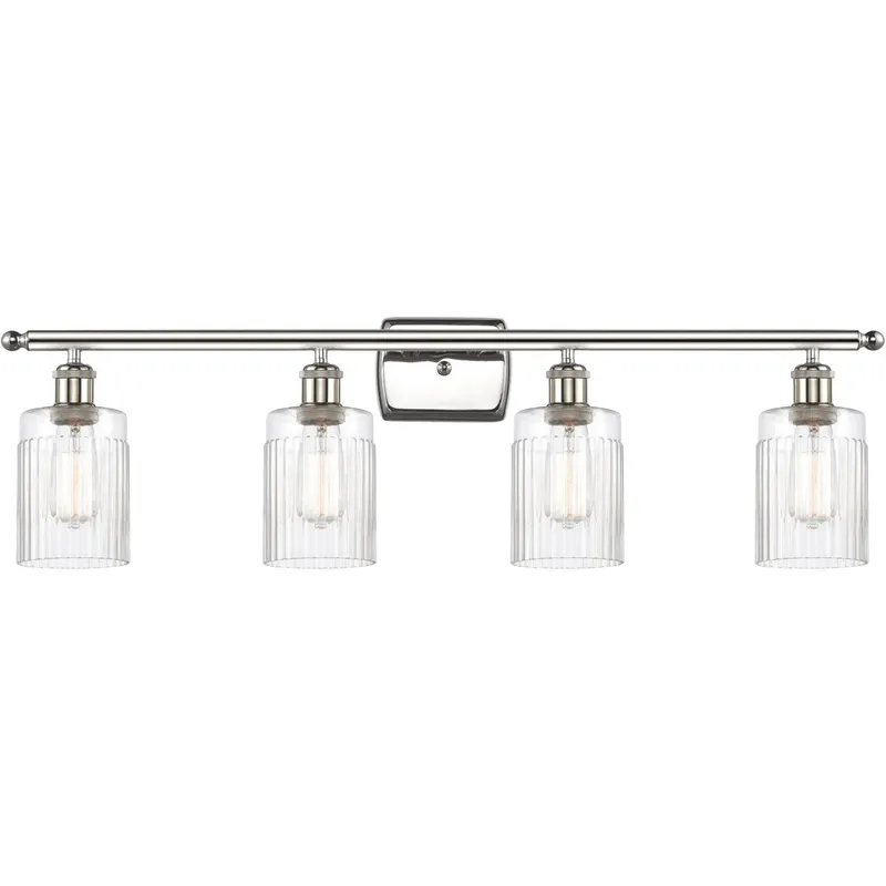 Ballston Hadley LED 36 inch Polished Nickel Bath Vanity Light Wall Light in Clear Glass, Ballston
