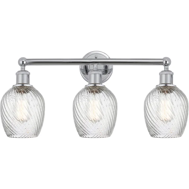 Salina 3 Light 23 inch Polished Chrome Bath Vanity Light Wall Light in Clear Glass