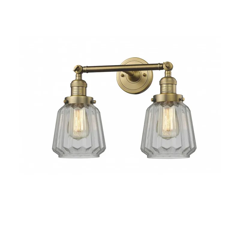 Franklin Restoration Chatham LED 16 inch Brushed Brass Bath Vanity Light Wall Light in Clear Glass, Franklin Restoration