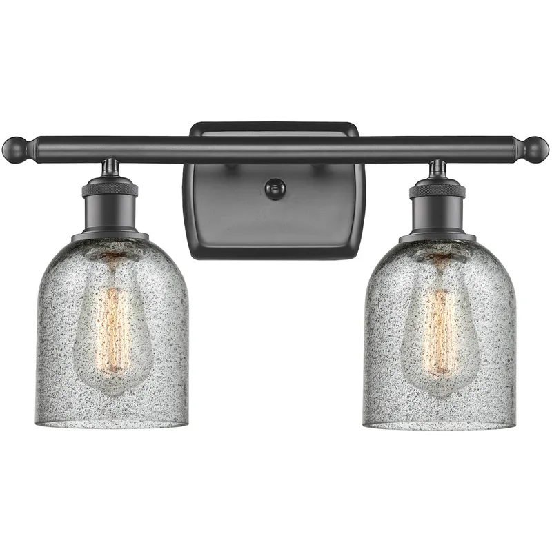 Ballston Caledonia LED 16 inch Oil Rubbed Bronze Bath Vanity Light Wall Light in Charcoal Glass, Ballston