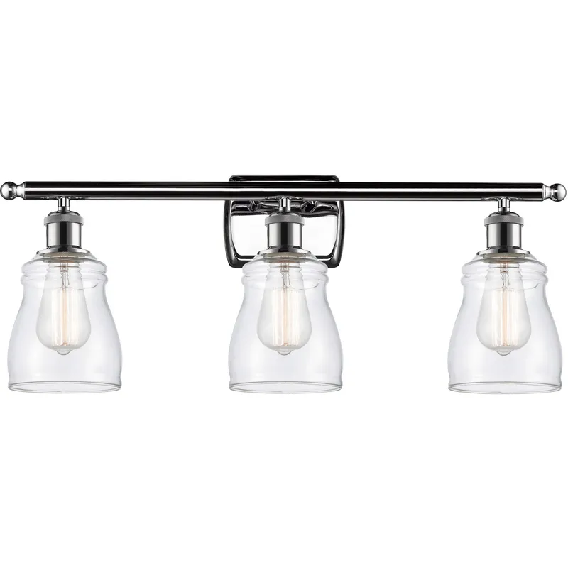Ballston Ellery LED 26 inch Polished Chrome Bath Vanity Light Wall Light in Clear Glass, Ballston