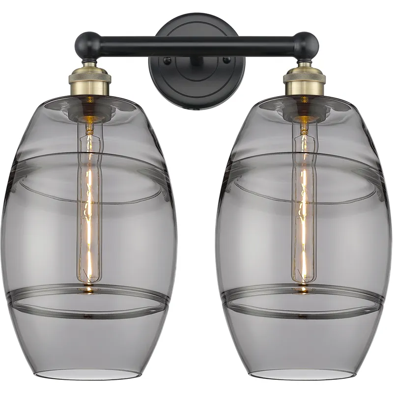 Edison Vaz 2 Light 17 inch Black Antique Brass Bath Vanity Light Wall Light