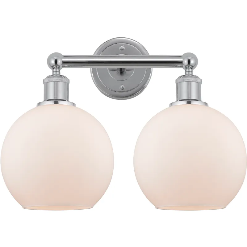 Athens 2 Light 17 inch Polished Chrome Bath Vanity Light Wall Light in Matte White