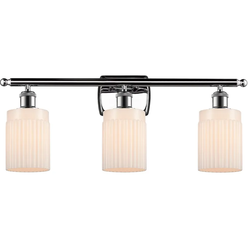 Ballston Hadley 3 Light 26 inch Polished Chrome Bath Vanity Light Wall Light in Matte White Glass, Ballston