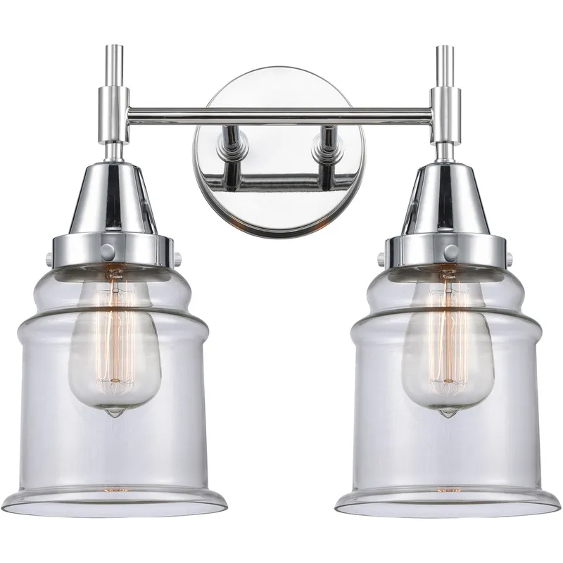 Caden LED 15 inch Polished Chrome Bath Vanity Light Wall Light in Clear Glass