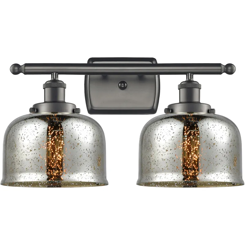 Ballston Bell 2 Light 16 inch Oil Rubbed Bronze Bath Vanity Light Wall Light