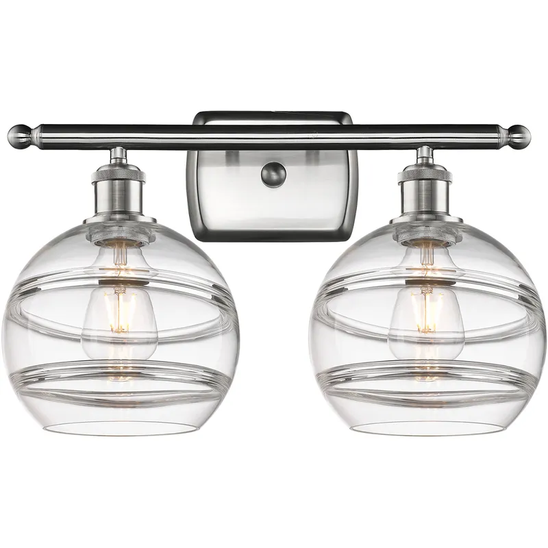 Ballston Rochester 2 Light 18 inch Brushed Satin Nickel Bath Vanity Light Wall Light