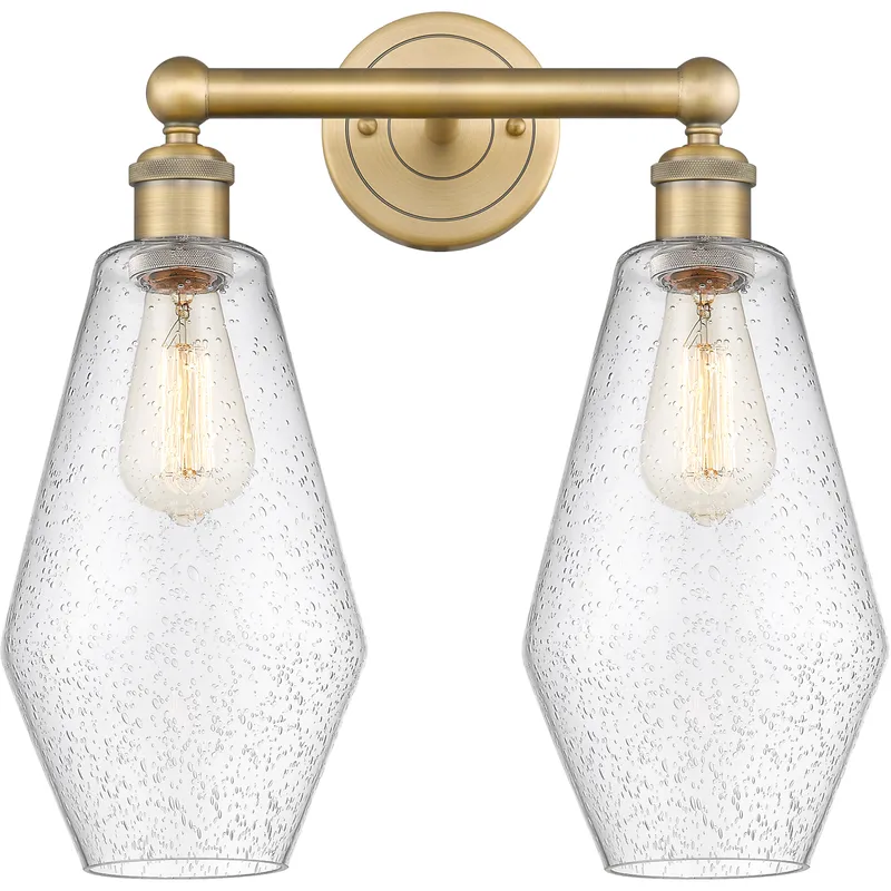 Cindyrella 2 Light 16 inch Brushed Brass Bath Vanity Light Wall Light in Seedy