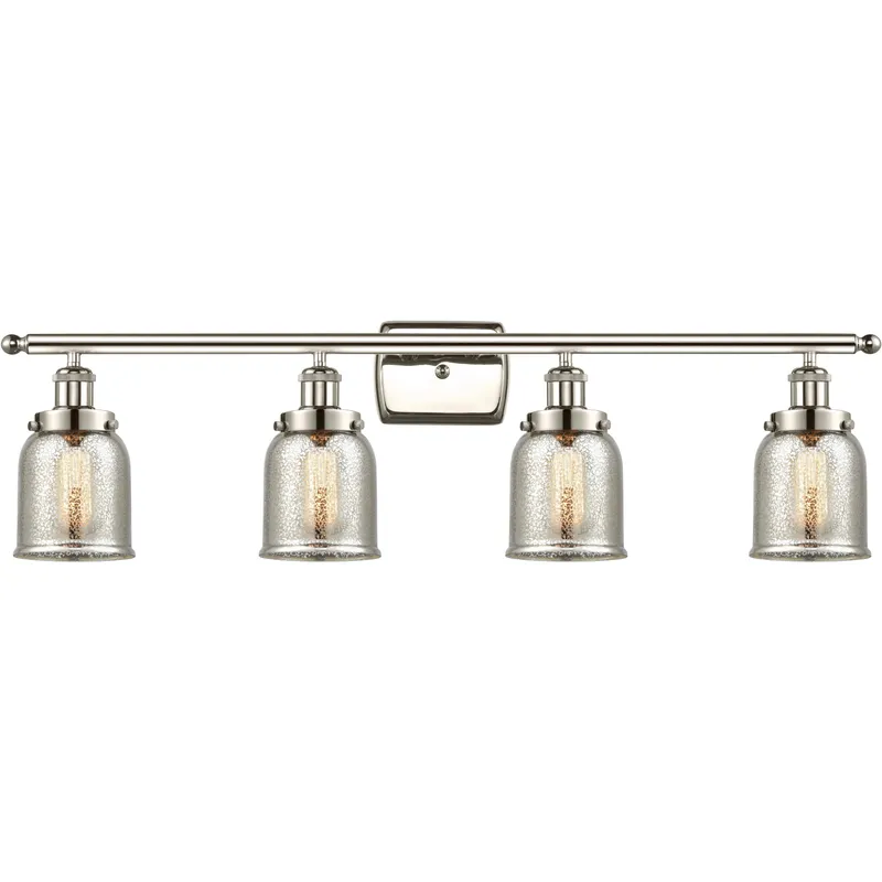 Ballston Urban Bell LED 36 inch Polished Nickel Bath Vanity Light Wall Light in Silver Plated Mercury Glass
