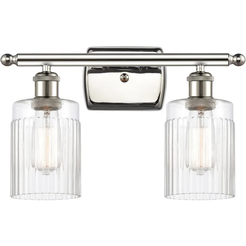 Ballston Hadley LED 16 inch Polished Nickel Bath Vanity Light Wall Light in Clear Glass, Ballston