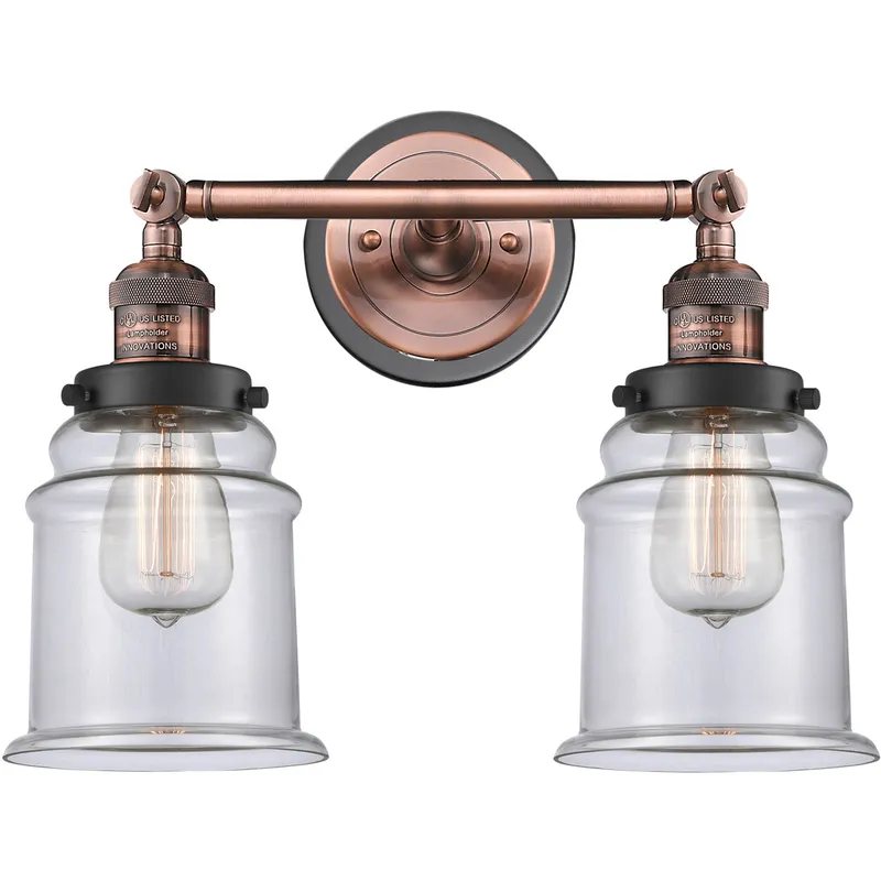 Franklin Restoration Canton 2 Light 17 inch Antique Copper Bath Vanity Light Wall Light
