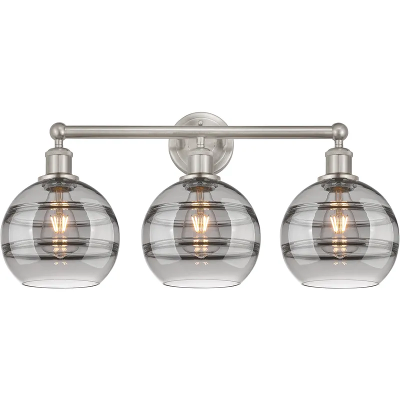Edison Rochester 3 Light 26 inch Satin Nickel Bath Vanity Light Wall Light