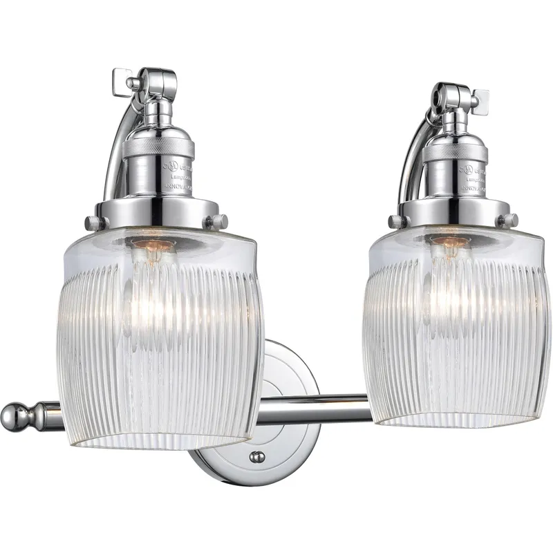 Franklin Restoration Colton 2 Light 17 inch Polished Chrome Bath Vanity Light Wall Light, Franklin Restoration