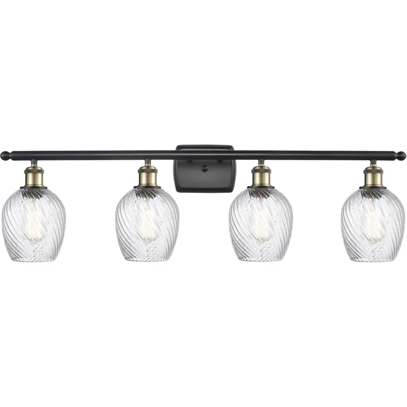 Ballston Salina LED 36 inch Black Antique Brass Bath Vanity Light Wall Light, Ballston