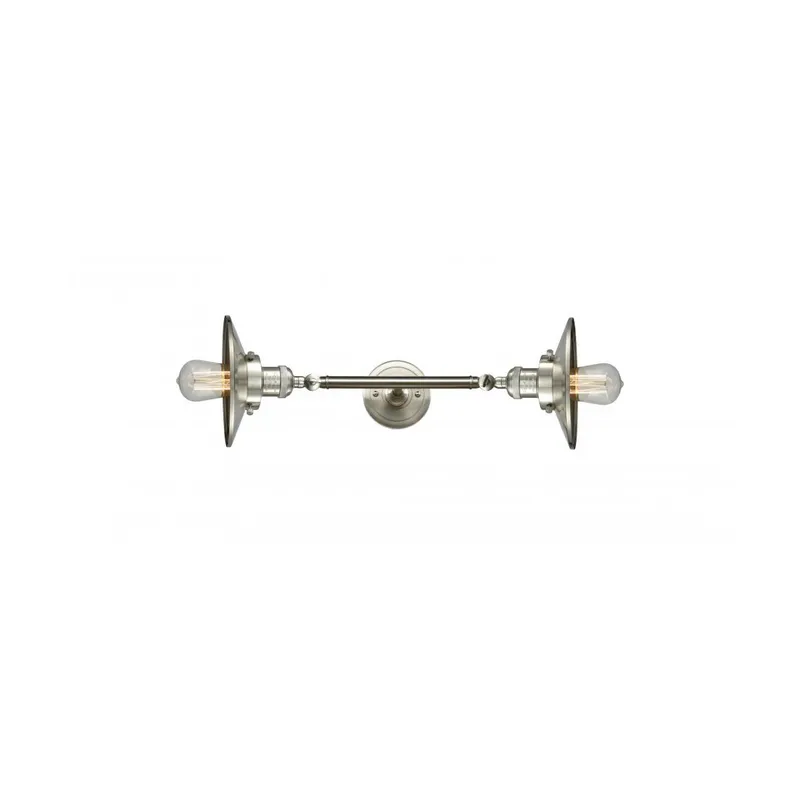 Franklin Restoration Railroad LED 8 inch Brushed Satin Nickel Bath Vanity Light Wall Light, Franklin Restoration