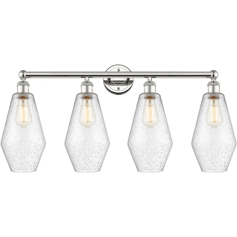 Cindyrella 4 Light 34 inch Polished Nickel Bath Vanity Light Wall Light in Seedy