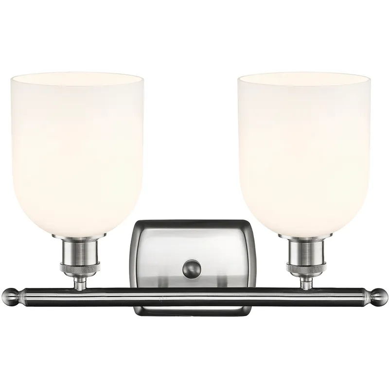 Ballston Bella 2 Light 15.5 inch Brushed Satin Nickel Bath Vanity Light Wall Light