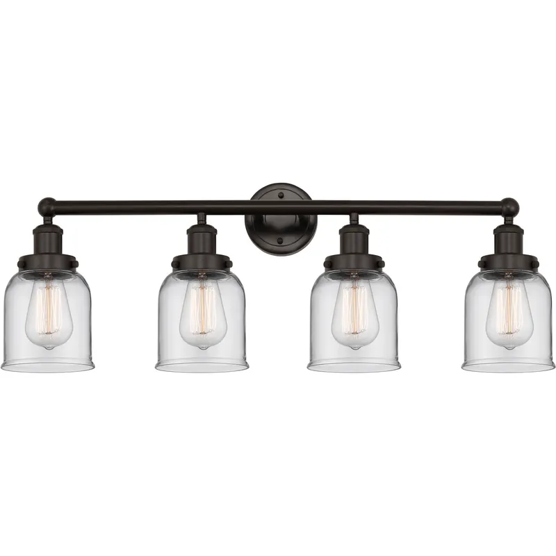 Bell 4 Light 33.5 inch Oil Rubbed Bronze Bath Vanity Light Wall Light