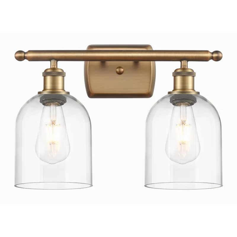 Ballston Bella 2 Light 15.5 inch Brushed Brass Bath Vanity Light Wall Light