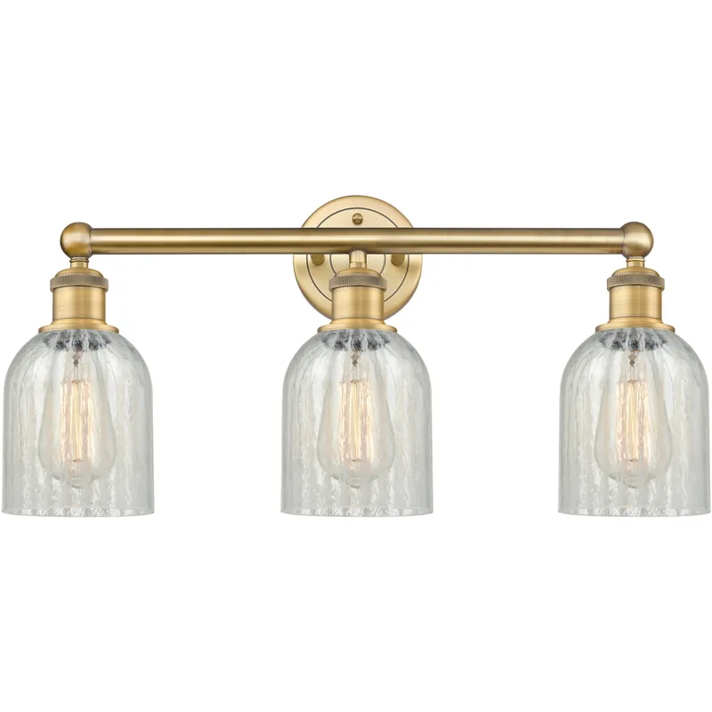 Caledonia 3 Light 23 inch Brushed Brass Bath Vanity Light Wall Light in Mouchette