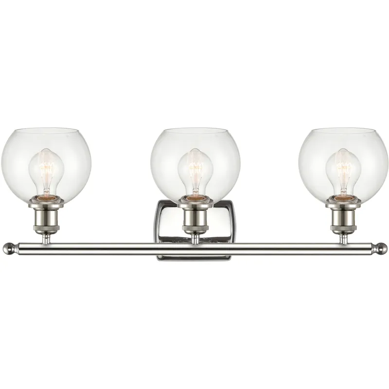 Ballston Athens LED 26 inch Polished Nickel Bath Vanity Light Wall Light in Clear Glass