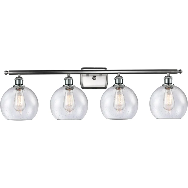 Ballston Athens 4 Light 36 inch Brushed Satin Nickel Bath Vanity Light Wall Light