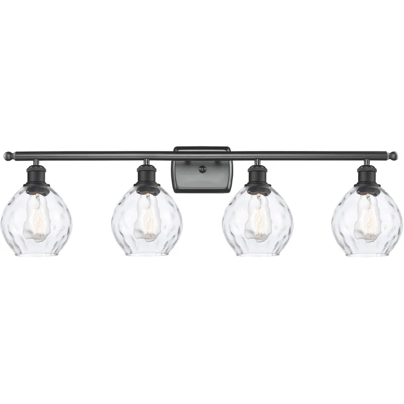 Ballston Small Waverly LED 36 inch Matte Black Bath Vanity Light Wall Light, Ballston