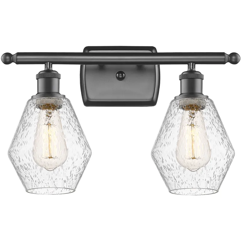 Ballston Cindyrella LED 16 inch Oil Rubbed Bronze Bath Vanity Light Wall Light in Seedy Glass