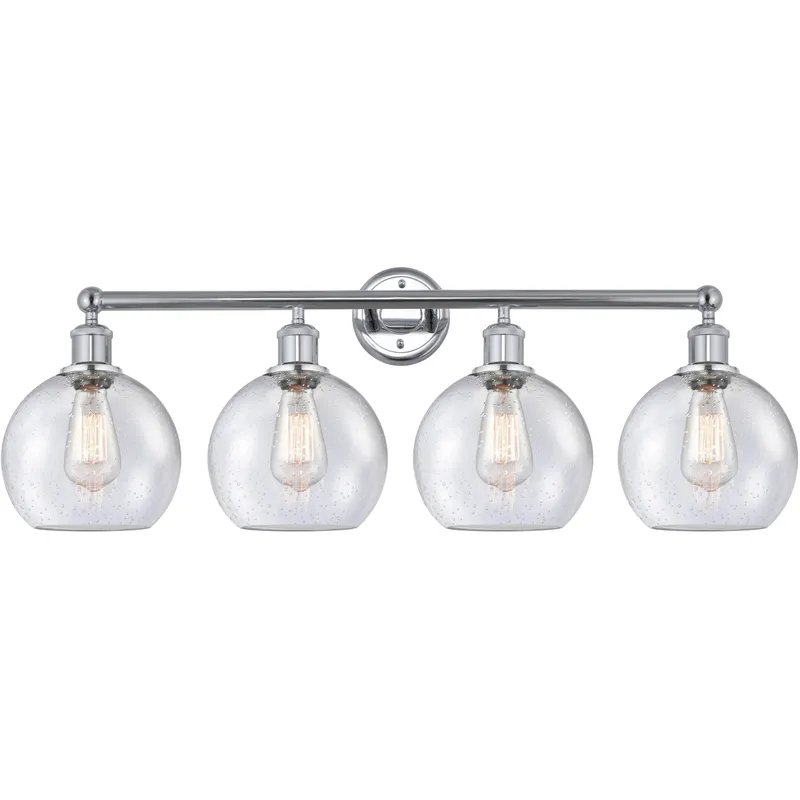 Athens 4 Light 35 inch Polished Chrome Bath Vanity Light Wall Light in Seedy