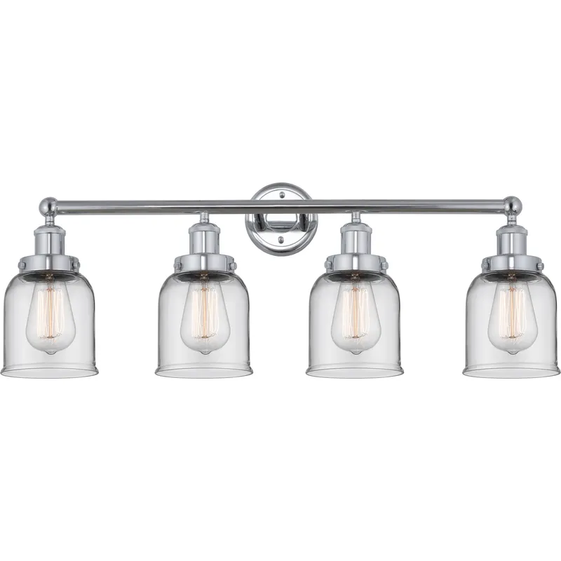 Bell 4 Light 33.5 inch Polished Chrome Bath Vanity Light Wall Light