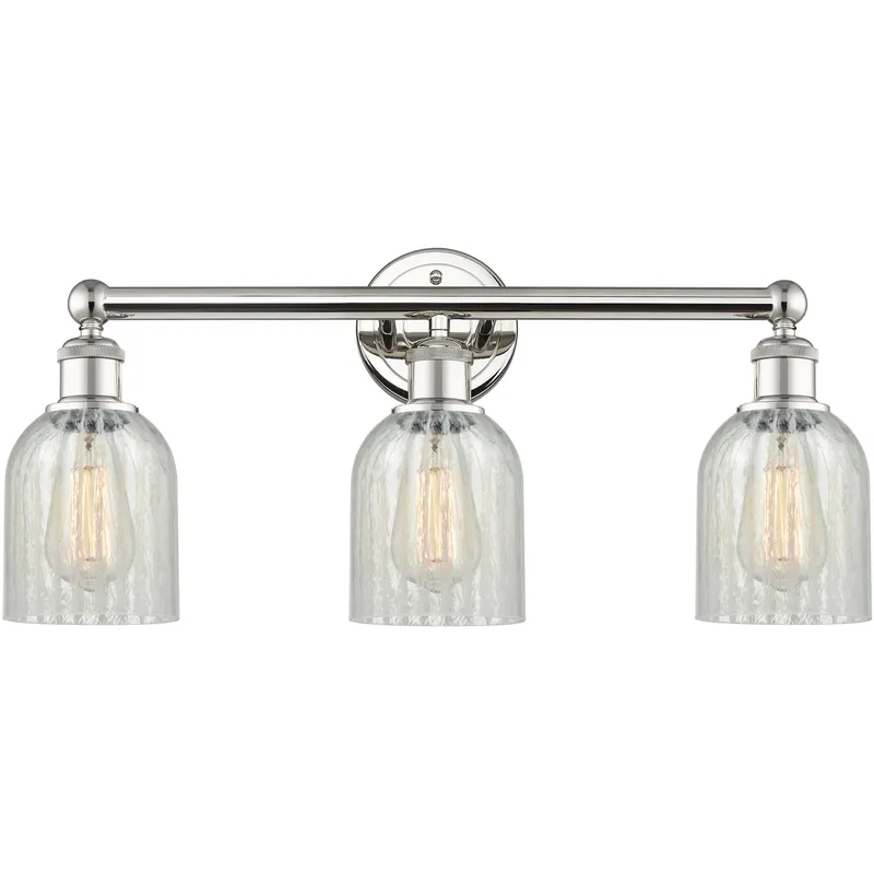Caledonia 3 Light 23 inch Polished Nickel Bath Vanity Light Wall Light in Mouchette