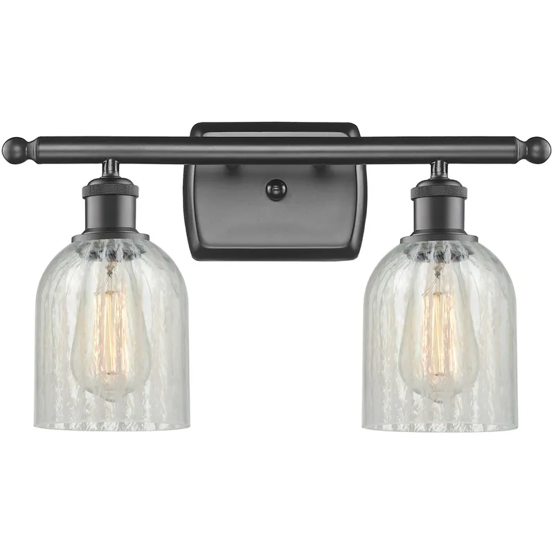 Ballston Caledonia LED 16 inch Oil Rubbed Bronze Bath Vanity Light Wall Light in Mouchette Glass, Ballston