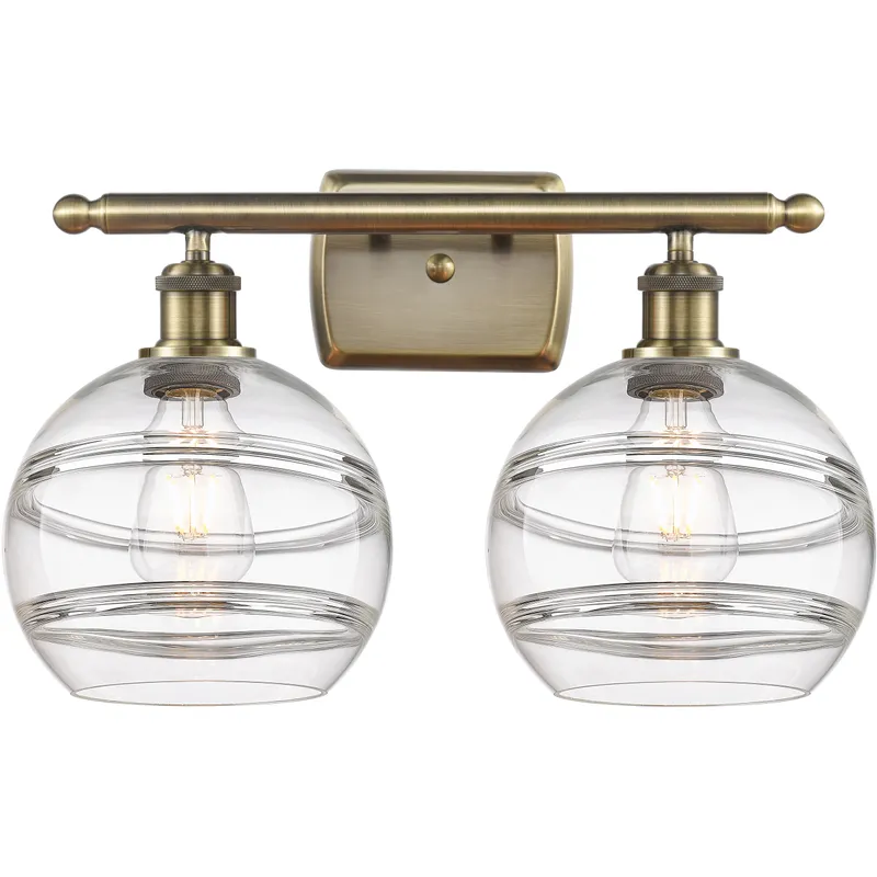 Ballston Rochester 2 Light 18 inch Antique Brass Bath Vanity Light Wall Light