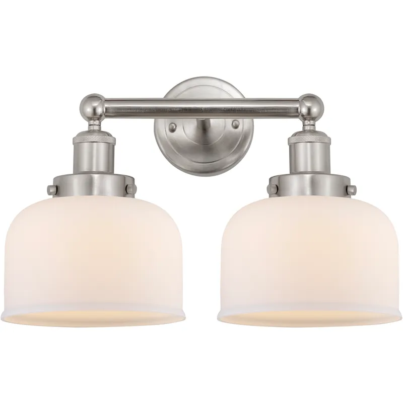 Bell 2 Light 15.5 inch Brushed Satin Nickel Bath Vanity Light Wall Light