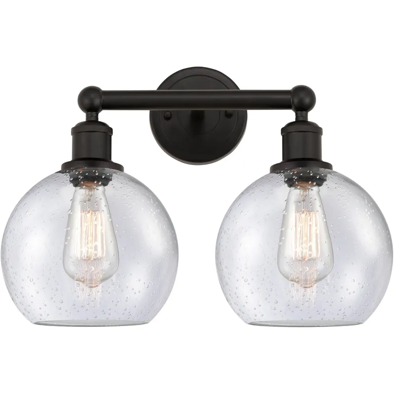 Athens 2 Light 17 inch Oil Rubbed Bronze Bath Vanity Light Wall Light in Seedy