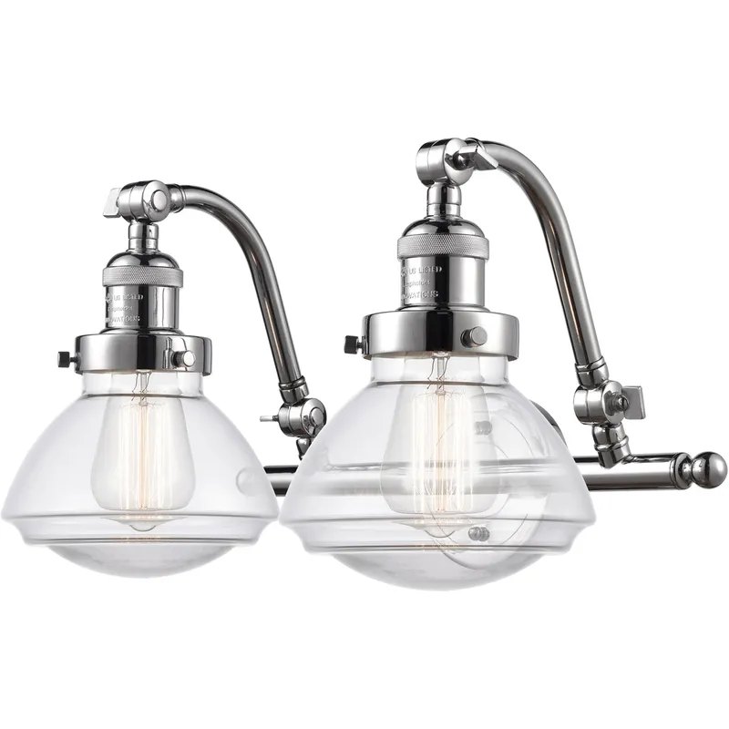 Franklin Restoration Olean LED 19 inch Polished Chrome Bath Vanity Light Wall Light in Clear Glass, Franklin Restoration