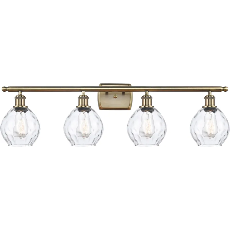 Ballston Small Waverly LED 36 inch Antique Brass Bath Vanity Light Wall Light, Ballston