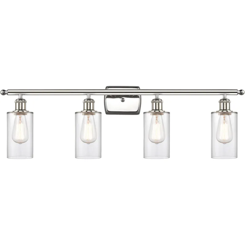 Ballston Clymer LED 36 inch Polished Nickel Bath Vanity Light Wall Light in Clear Glass, Ballston